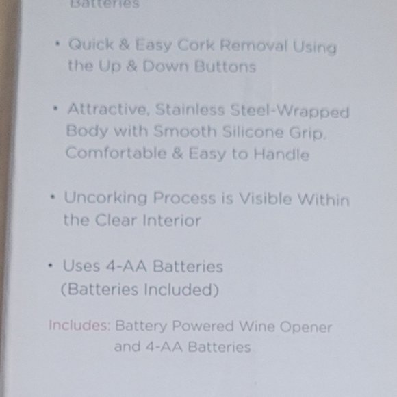 Vinturi Battery Operated Wine Opener NIB - Picture 3 of 6